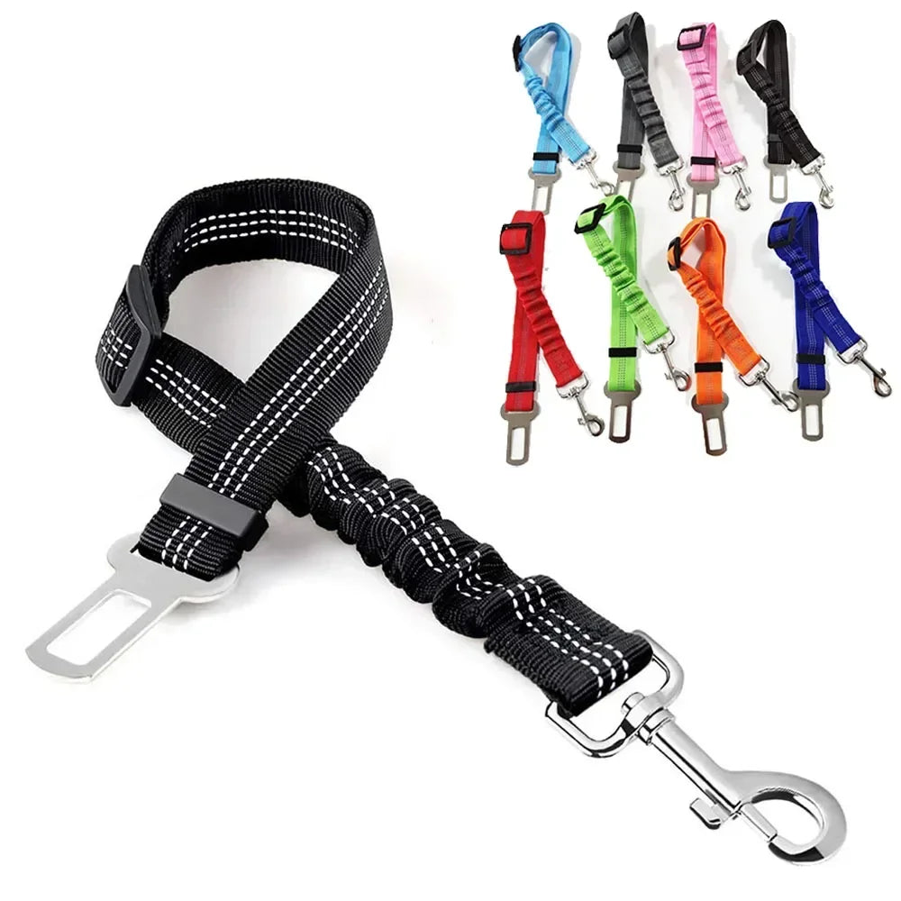 Cinturón de Seguridad Elástico para Perros – Ajustable y Reflectante