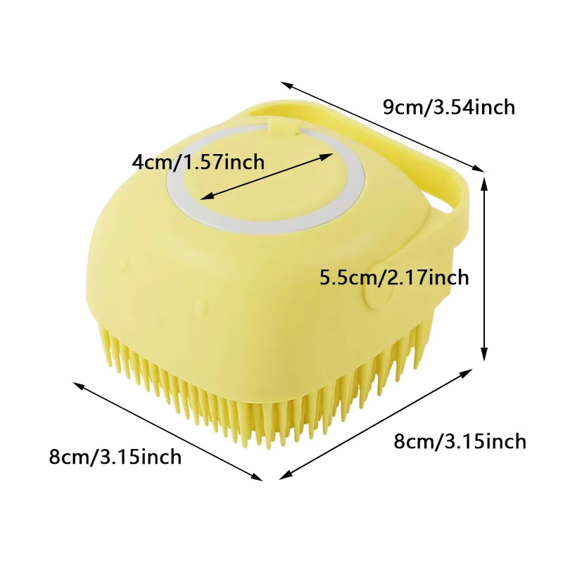 Cepillo de Baño para Perro | Silicona Suave con Dispensador