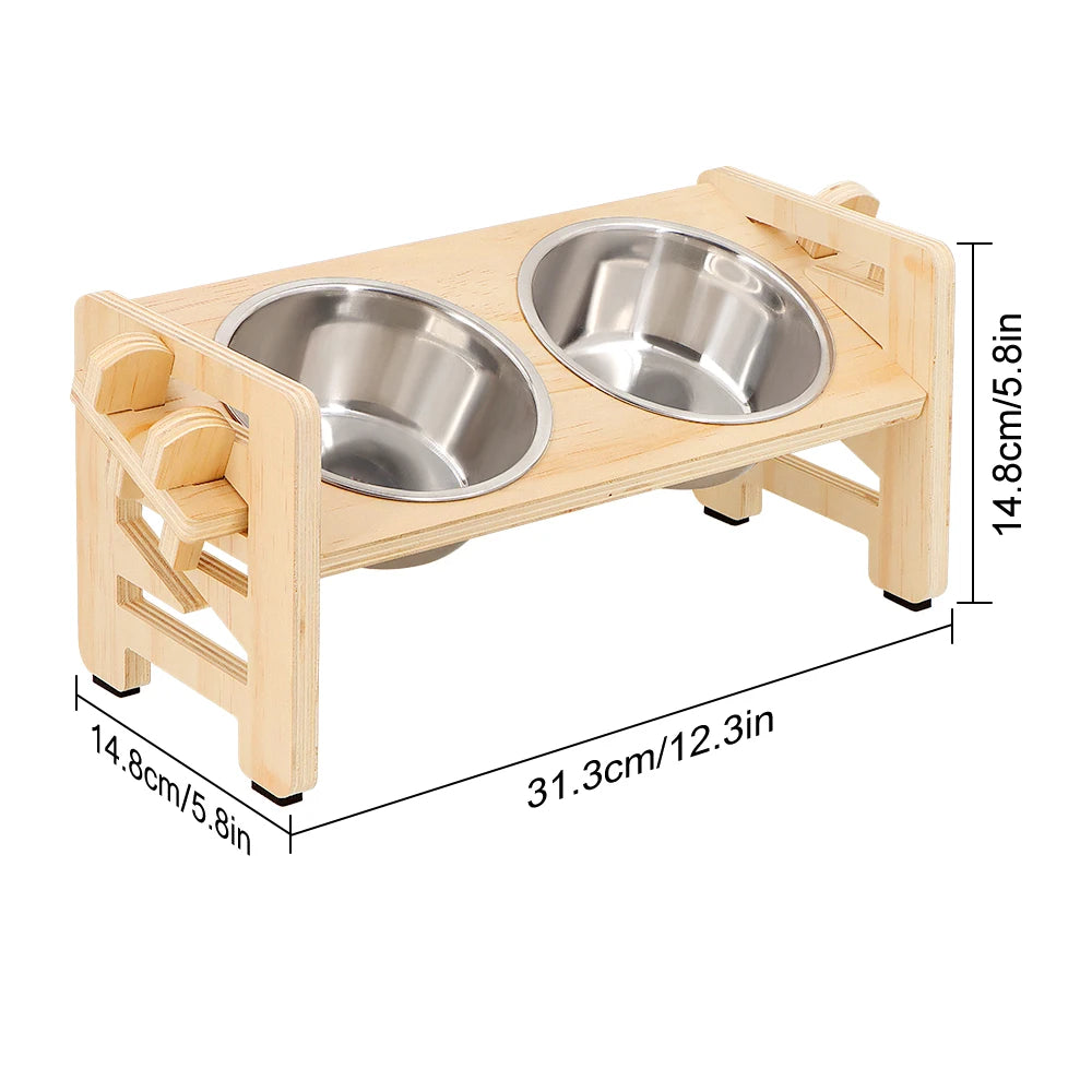 Comedero Elevado para Perro y Gato | Cuencos de Acero Inoxidable