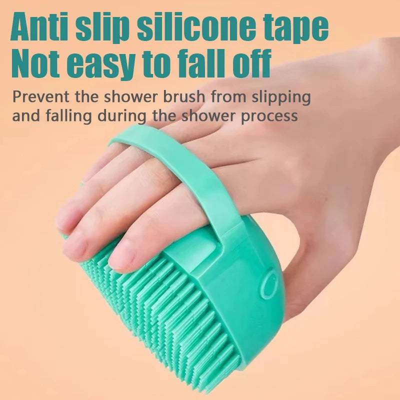 Cepillo de Baño para Perro | Silicona Suave con Dispensador