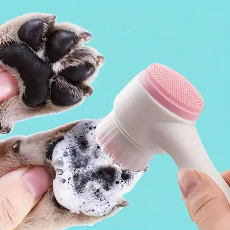 Cepillo Limpiador y Masajeador de Patas para Perros