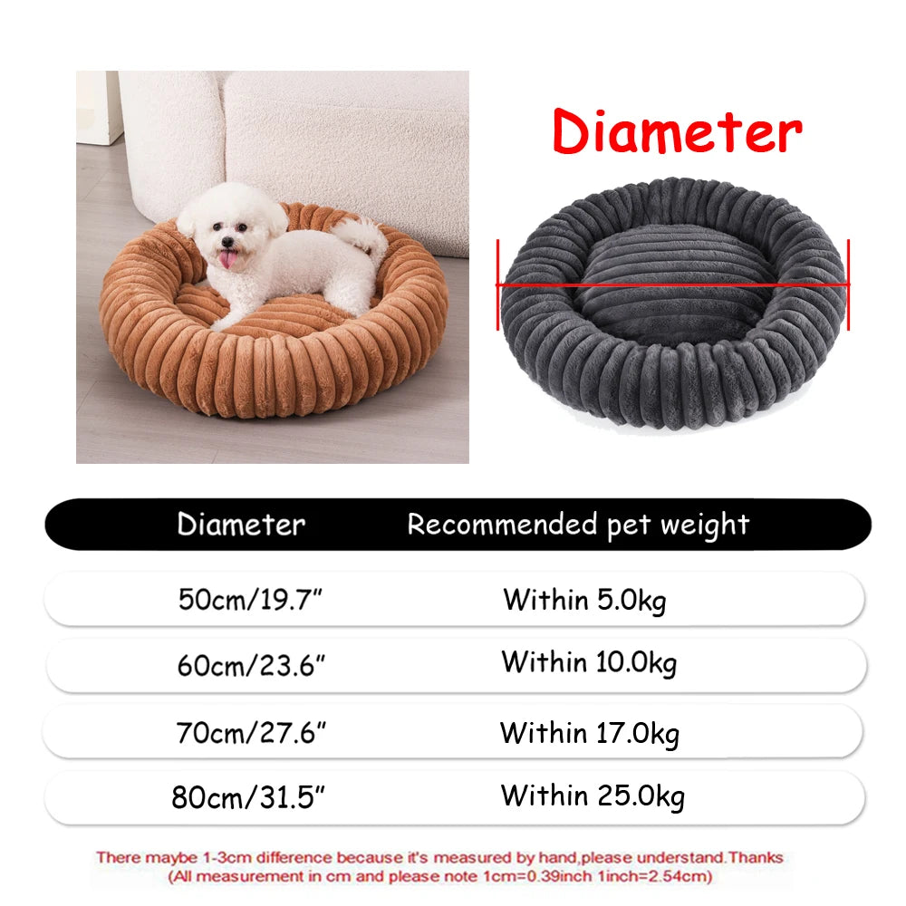Cama Redonda Premium para Perro | Antiansiedad y Suave