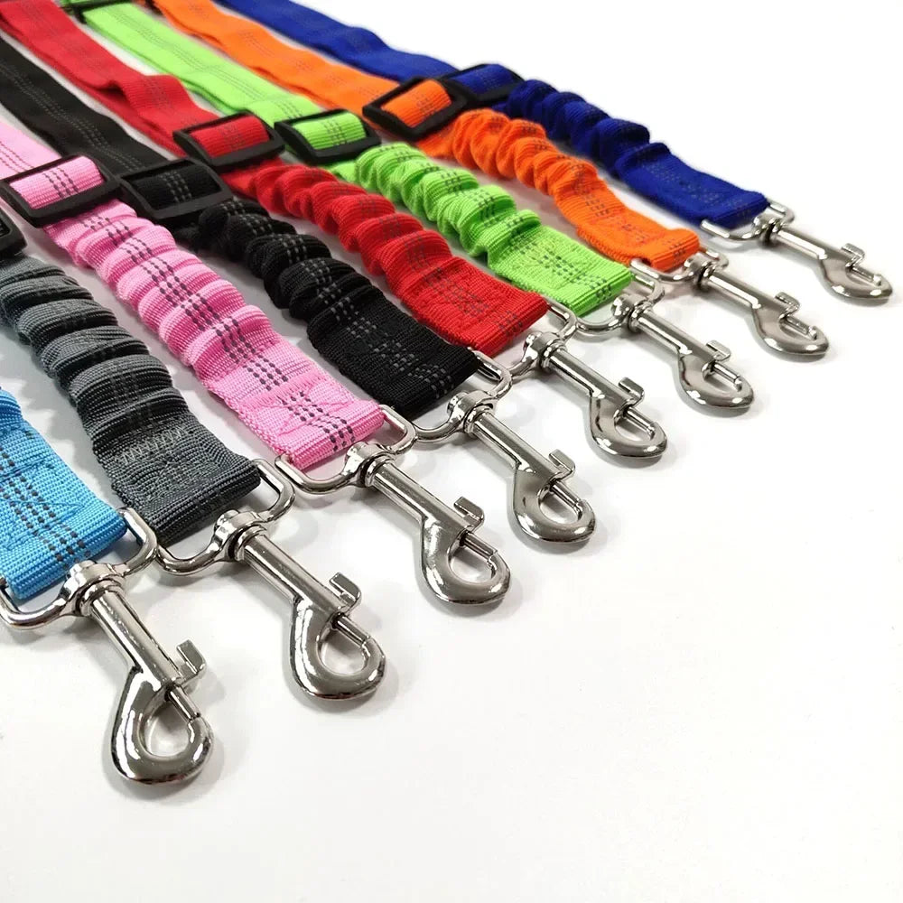 Cinturón de Seguridad Elástico para Perros – Ajustable y Reflectante