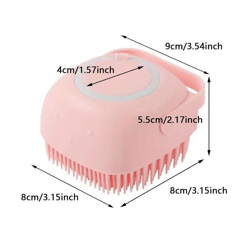 Cepillo de Baño para Perro | Silicona Suave con Dispensador