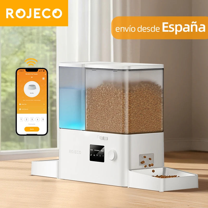 ROJECO Comedero Automático 8,5L con WiFi y Cámara | Control por App