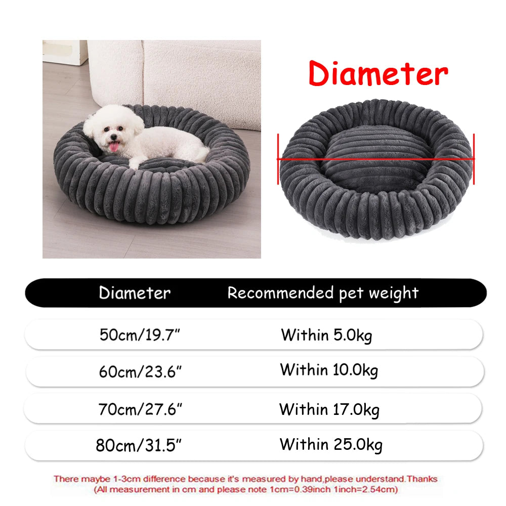 Cama Redonda Premium para Perro | Antiansiedad y Suave