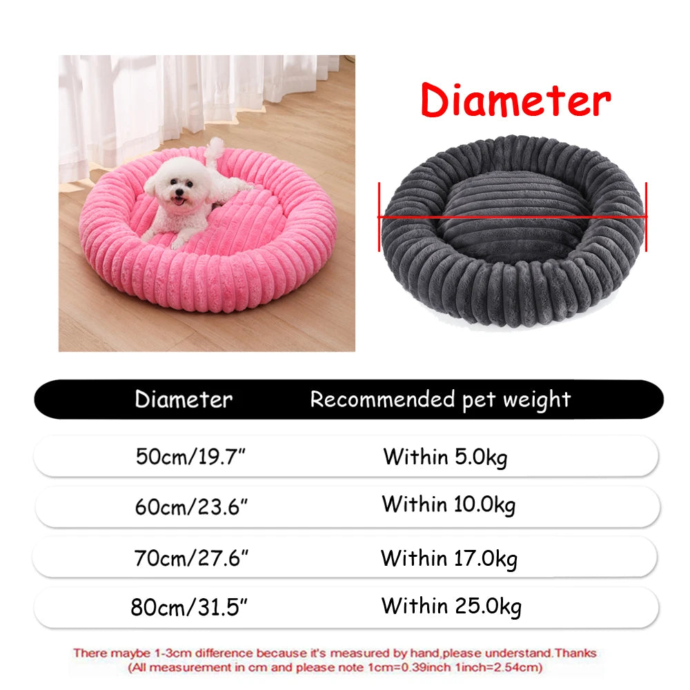 Cama Redonda para Perro y Gato | Suave y Lavable
