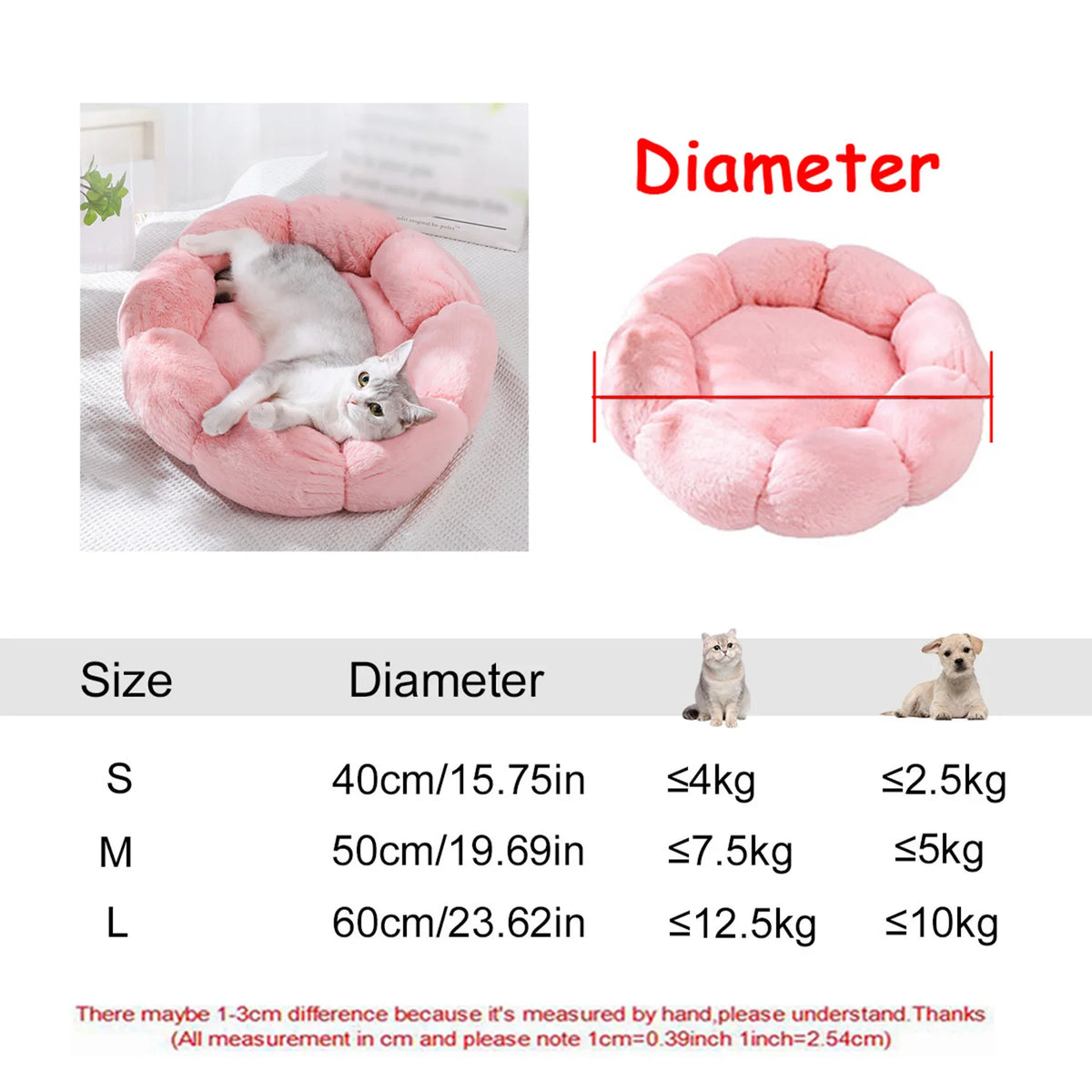 Cama Redonda Premium para Perro | Antiansiedad y Suave