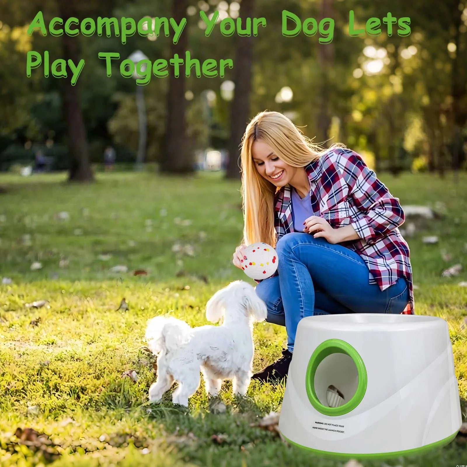 Lanzador Automático de Pelotas para Perros Recargable USB